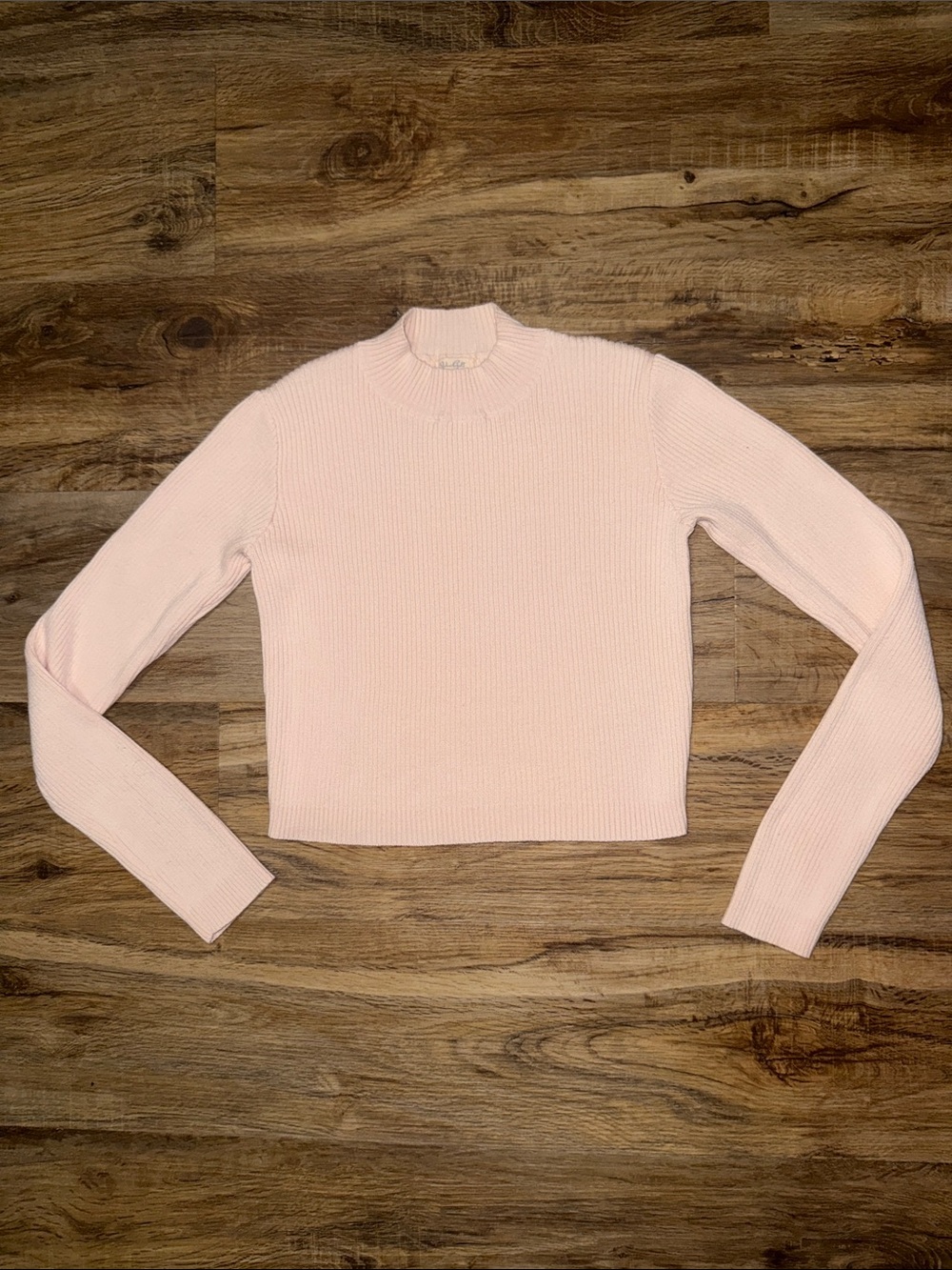 Brandy Melville John Galt Pink Cropped Sweater